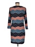 BCBGMAXAZRIA Chevron-herringbone Blue Casual Dress Size M - photo 2