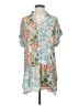 Umgee 100% Polyester Blue Short Sleeve Blouse Size S - photo 1