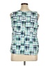 Talbots 100% Cotton Teal Sleeveless Blouse Size XL Petite - photo 2