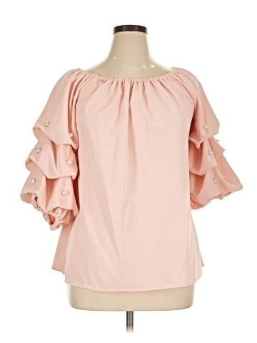 Roz & Ali 3/4 Sleeve Blouse (view 1)