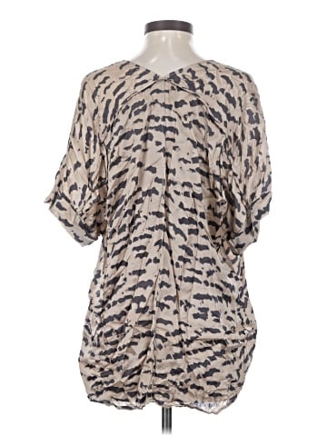 CAbi Short Sleeve Silk Top (view 2)