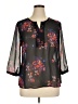 Coldwater Creek 100% Polyester Black 3/4 Sleeve Blouse Size 14 - photo 1