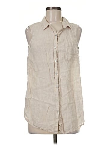 Sigrid Olsen Sleeveless Button-Down Shirt (view 1)