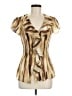 Allison Taylor 100% Polyester Gold Short Sleeve Blouse Size M - photo 1