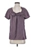 Ann Taylor LOFT 100% Polyester Gray Short Sleeve Blouse Size S - photo 1