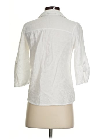 NY Collection 3/4 Sleeve Button-Down Shirt (view 2)