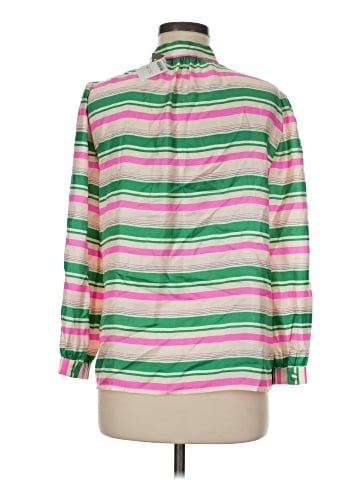 J.Crew Collection Long Sleeve Silk Top (view 2)