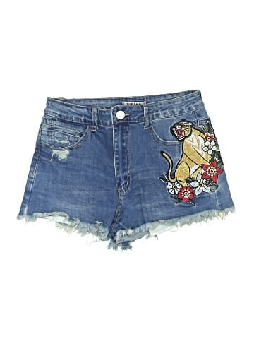 1st Kiss Denim Shorts (view 1)