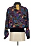 Heritage Road 100% Polyester Paisley Black Purple Long Sleeve Blouse Size S (tall) - photo 2