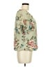 Unbranded 100% Polyester Floral Green Short Sleeve Blouse Size M (estimated) - photo 4