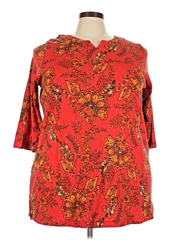 Roaman's 3/4 Sleeve T-Shirt (view 1)