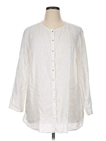 Tahari 3/4 Sleeve Button-Down Shirt (view 1)