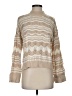 By Anthropologie 100% Cotton Chevron-herringbone Tan Pullover Sweater Size S - photo 1