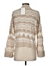 By Anthropologie 100% Cotton Chevron-herringbone Tan Pullover Sweater Size S - photo 2