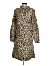 J.Crew Animal Print Brown Casual Dress Size S (tall) - photo 2