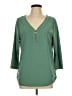 NY Collection Green 3/4 Sleeve Blouse Size L - photo 1