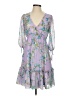 Taylor 100% Polyester Floral Purple Cocktail Dress Size 2 - photo 1