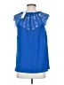 Brixon Ivy 100% Polyester Blue Sleeveless Blouse Size S - photo 2