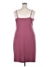 Unbranded Solid Burgundy Casual Dress Size L - photo 2