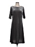 Lands' End Metallic Gray Casual Dress Size L - photo 1