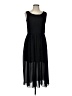 Style Solid Black Casual Dress Size L (estimated) - photo 1
