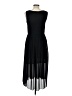 Style Solid Black Casual Dress Size L (estimated) - photo 2