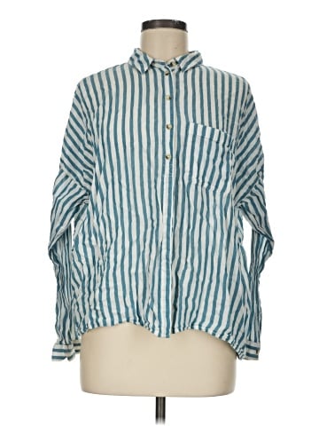 BDG 3/4 Sleeve Button-Down Shirt (view 1)
