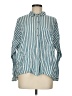 BDG 100% Cotton Stripes Blue 3/4 Sleeve Button-Down Shirt Size M - photo 1