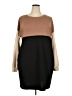 Wiholl Color Block Brown Casual Dress Size XXL - photo 1