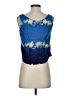 Hibiscus Collection Blue Sleeveless Blouse Size S - photo 2