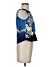 Hibiscus Collection Blue Sleeveless Blouse Size S - photo 4