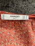 Mango 100% Polyester Red Short Sleeve Blouse Size 6 - photo 7