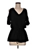 Ann Taylor 100% Polyester Black 3/4 Sleeve T-Shirt Size M - photo 1