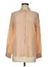 Everlane 100% Silk Solid Pink Tan Long Sleeve Silk Top Size M - photo 1