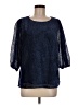 Hayden 100% Polyester Blue 3/4 Sleeve Blouse Size M - photo 1