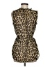 Sam & Max 100% Polyester Animal Print Brown Gold Sleeveless Blouse Size M (estimated) - photo 2
