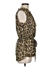 Sam & Max 100% Polyester Animal Print Brown Gold Sleeveless Blouse Size M (estimated) - photo 4