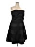 City Chic 100% Polyester Stripes Black Cocktail Dress Size 22 Plus (XL) - photo 1
