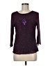 Viola 100% Polyester Purple 3/4 Sleeve Top Size M - photo 1