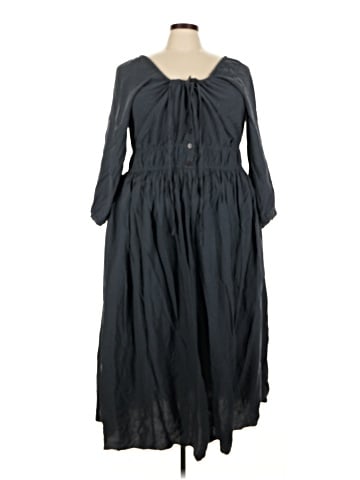 Madewell Plus Twill Sophia Midi Dress (view 1)