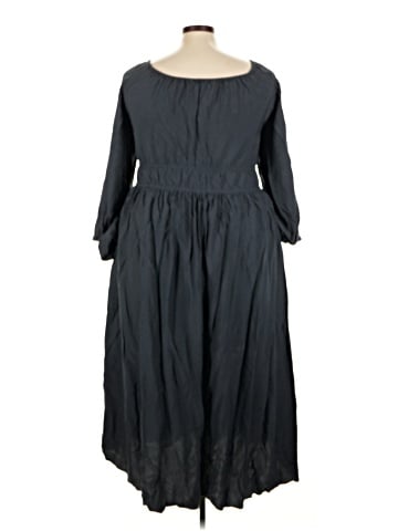 Madewell Plus Twill Sophia Midi Dress (view 2)
