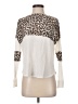 Alya Animal Print Ivory Long Sleeve Turtleneck Size S - photo 1
