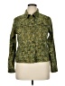 Christopher & Banks Print Green Jacket Size XL (estimated) - photo 1