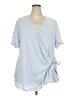 Lands' End Blue Short Sleeve Blouse Size 3X - photo 1