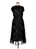CeCe 100% Polyester Floral Black Cocktail Dress Size XL - photo 1