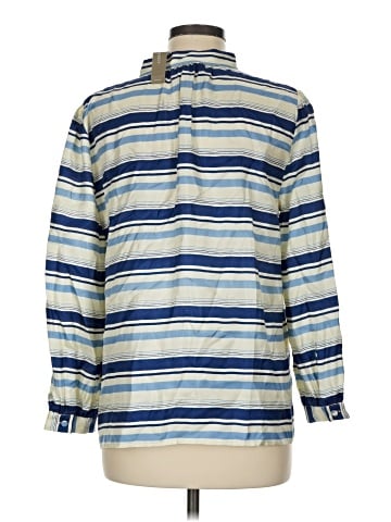 J.Crew Collection Long Sleeve Silk Top (view 2)