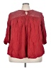 Chaps Red 3/4 Sleeve Blouse Size 3X - photo 1