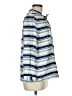 J.Crew Collection 100% Silk Stripes Blue Long Sleeve Silk Top Size M - photo 4