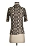 Caution to the Wind Animal Print Snake Print Brown Short Sleeve Turtleneck Size XS (estimated) - photo 1