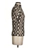 Caution to the Wind Animal Print Snake Print Brown Short Sleeve Turtleneck Size XS (estimated) - photo 4